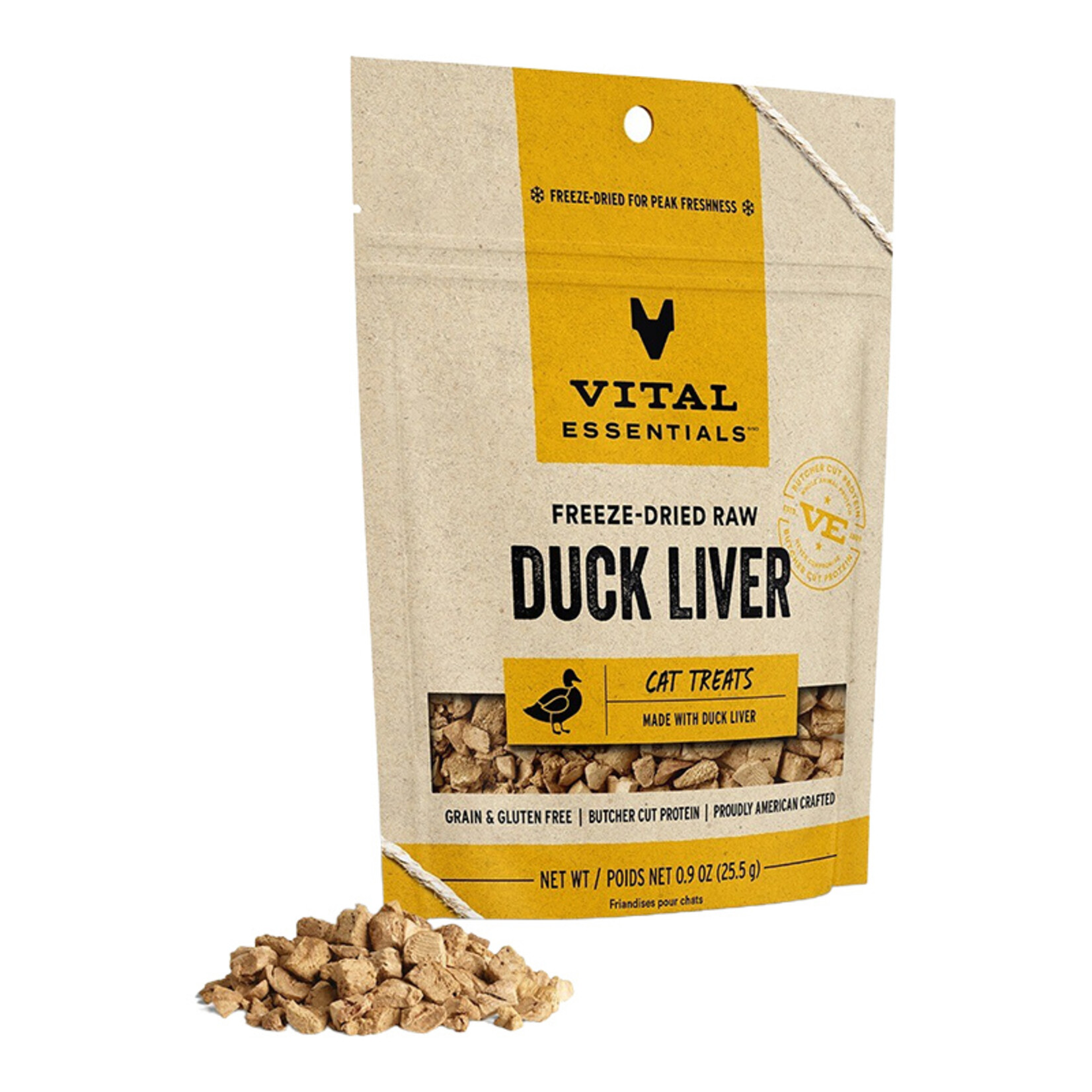 Vital Essentials Vital Essentials Freeze Dried Duck Liver Cat .9oz