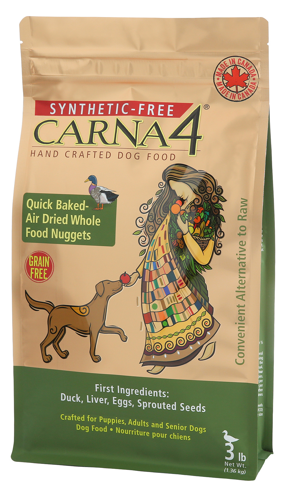 Carna4 Duck 3lb - Long Dog Fat Cat