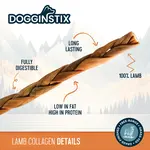 Dogginstix Dogginstix Braided Lamb Collagen 12" 20/ct