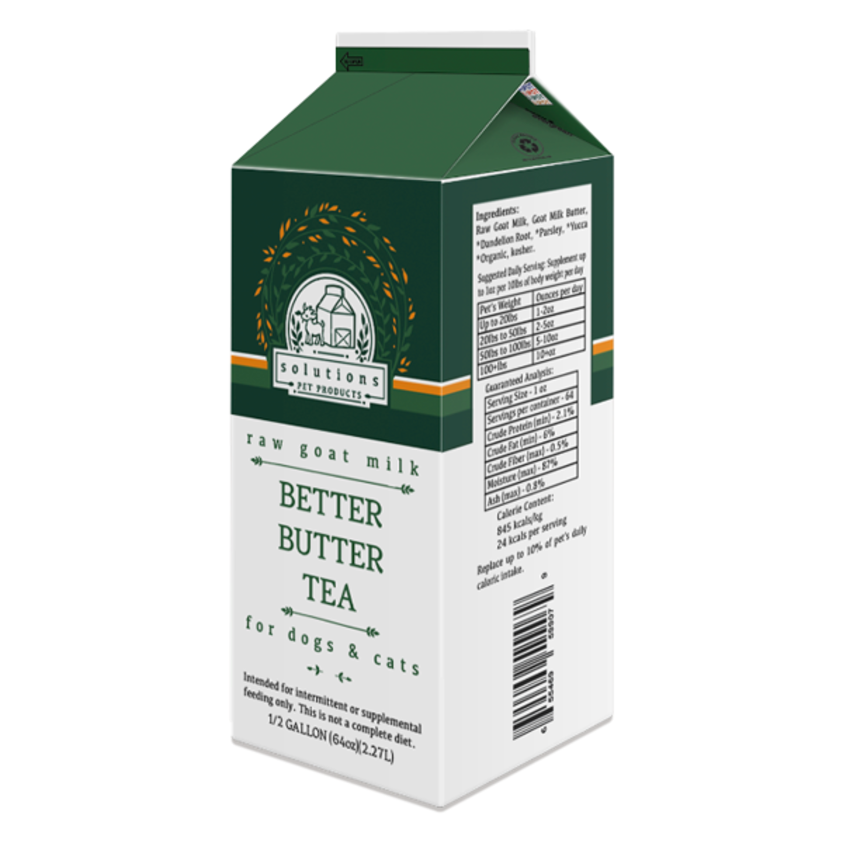 Solutions Pet Solutions Pet Better Butter Tea Half Gallon 64oz