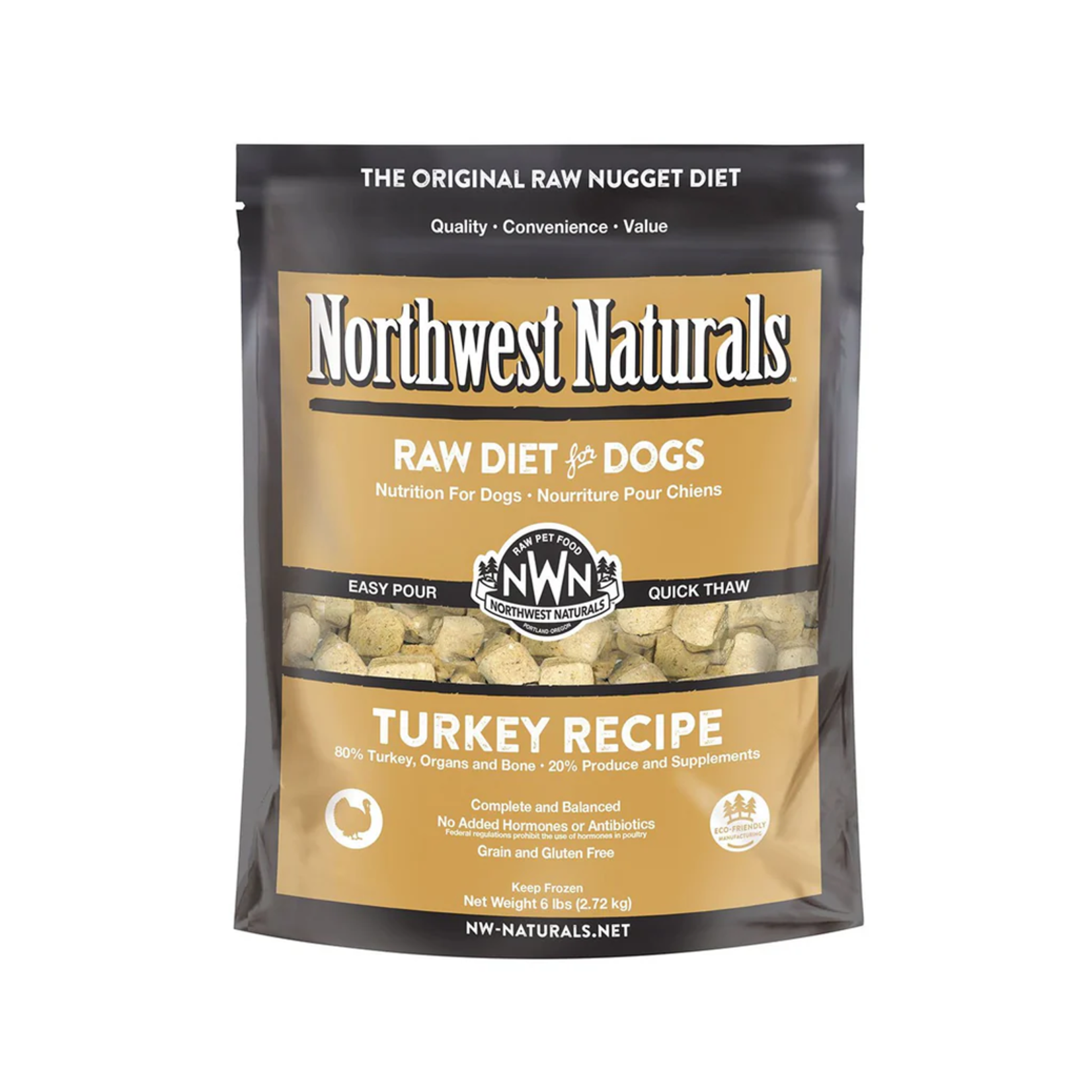 Northwest Naturals NWN Northwest Naturals Dog Frozen Turkey Nuggets 6lb