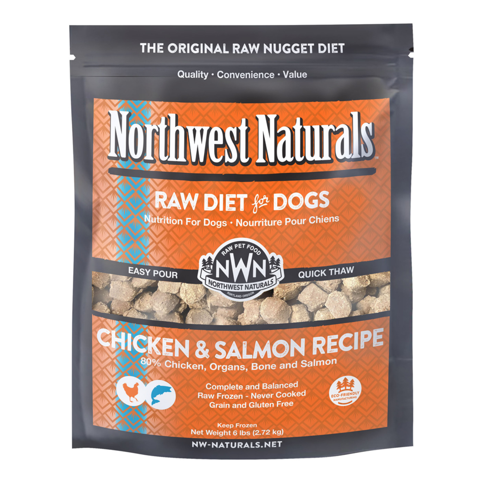 Northwest Naturals NWN Northwest Naturals Dog Frozen Chicken and Salmon Nuggets 6lb