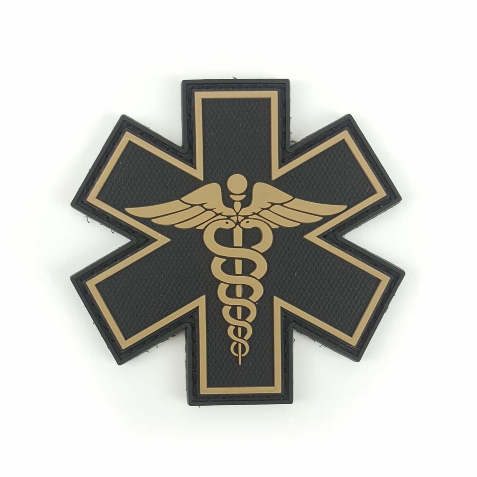 TACTICAL INNOVATIONS TIC Patch -MEDICAL RESPONDER  STAR OF LIFE DUAL SNAKE - TAN