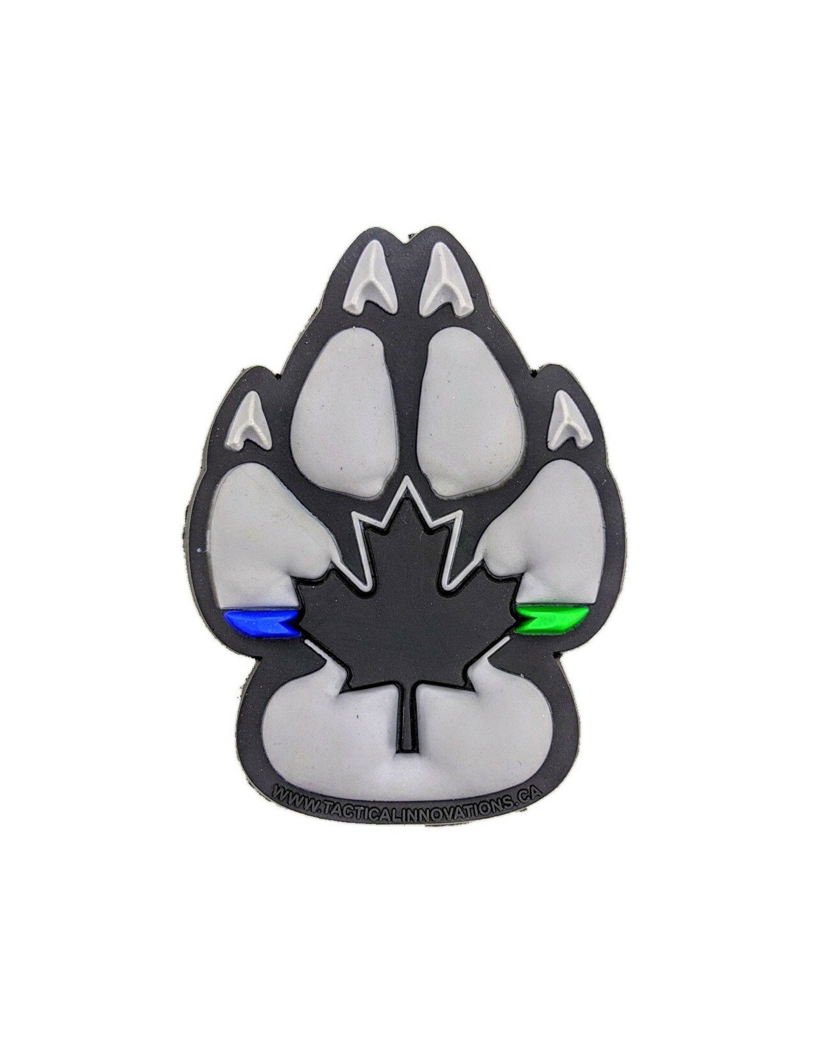 TACTICAL INNOVATIONS TIC Patch - K9 (L) THIN BLUE LINE/GREEN LINE GREY