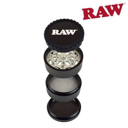 RAW RAW 4 PIECE LIFE GRINDER BLACK 2.5IN