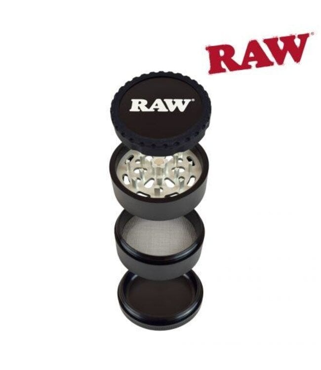 RAW RAW 4 PIECE LIFE GRINDER BLACK 2.5IN
