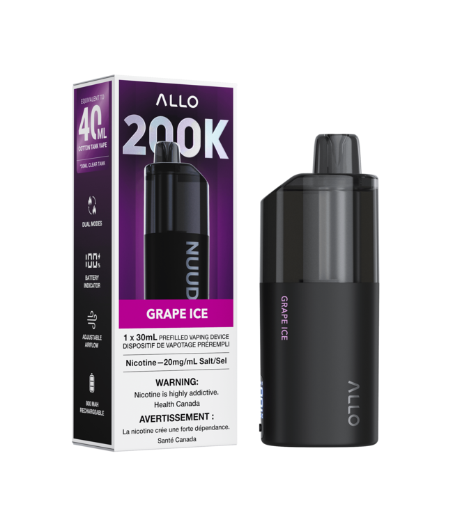 ALLO NUUD 200K Clear Tank Vape [AB]