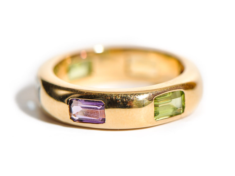 BRENT NEALE BRENT RAINBOW WIDE ETERNITY RING