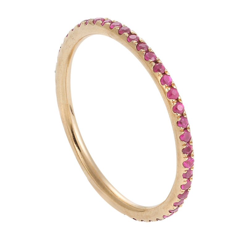 ILEANA MAKRI RUBY THREAD RING - SIZE 6