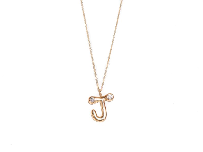 BRENT NEALE BUBBLE LETTER DIAMOND NECKLACE  J