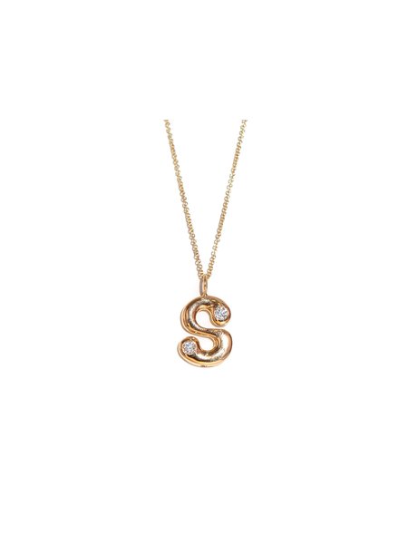 BRENT NEALE BUBBLE LETTER DIAMOND NECKLACE  S