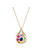 BRENT NEALE MULTI STONE LARGE PETAL NECKLACE