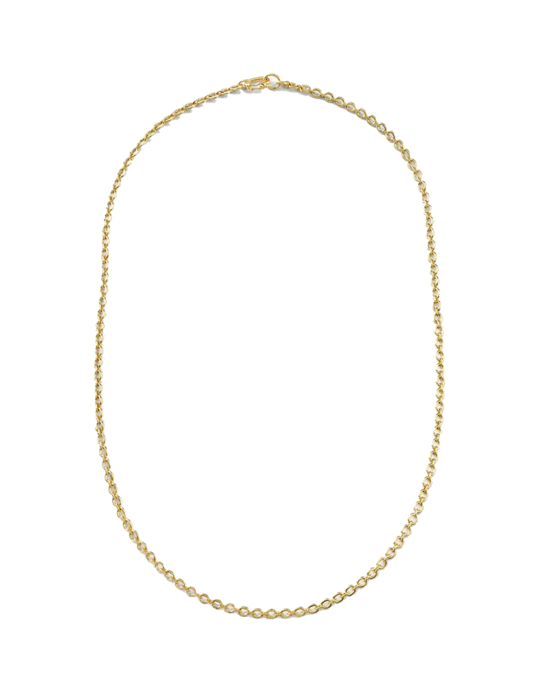 IRENE NEUWIRTH CLASSIC TINY OVAL LINK CHAIN NECKLACE