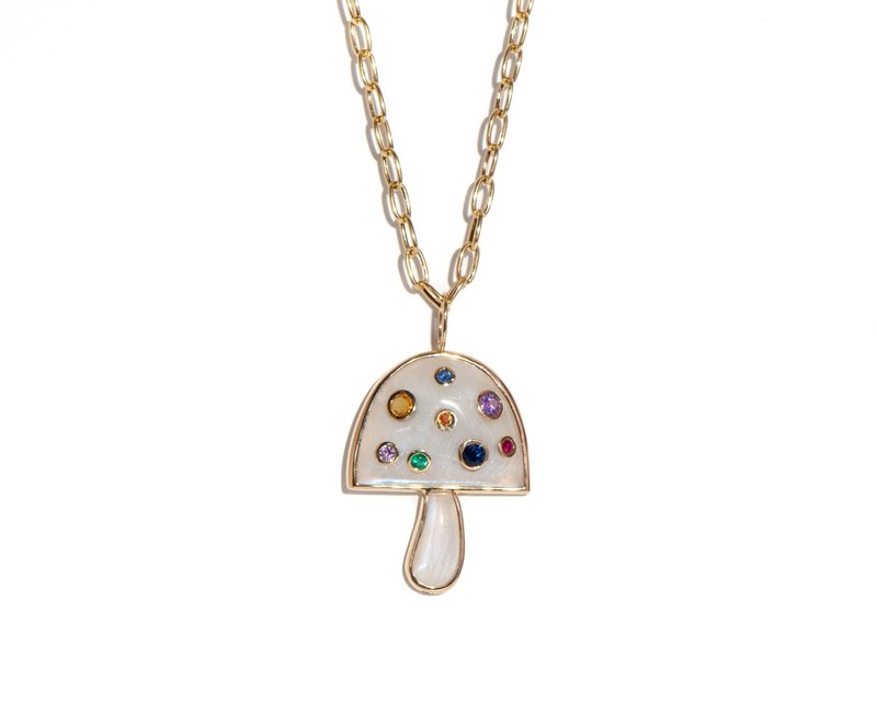 BRENT NEALE LARGE MAGIC MUSHROOM NECKLACE