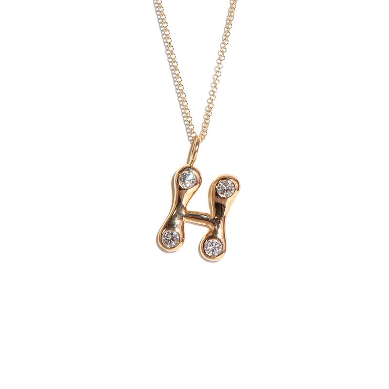 BRENT NEALE BUBBLE LETTER DIAMOND NECKLACE  H