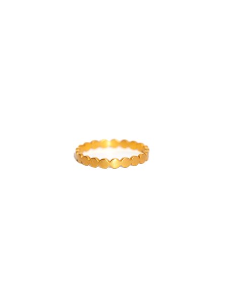 MARIE HÉLÈNE DE TAILLAC GOLD MINI SEQUIN BAND RING - SIZE 5