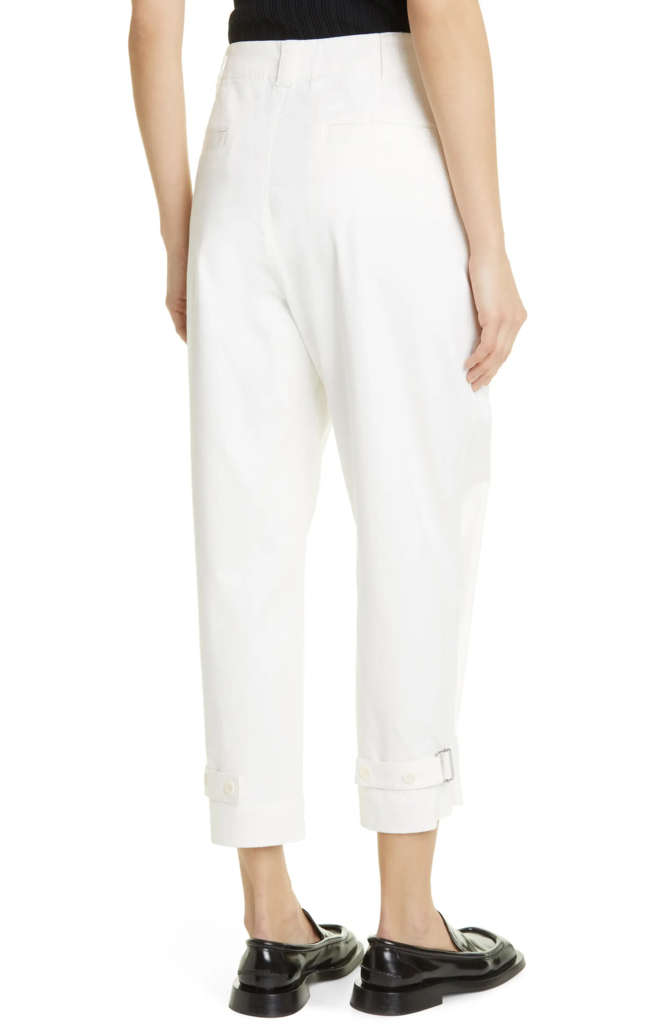 PROENZA SCHOULER WHITE LABEL COTTON TWILL TAPERED PANTS