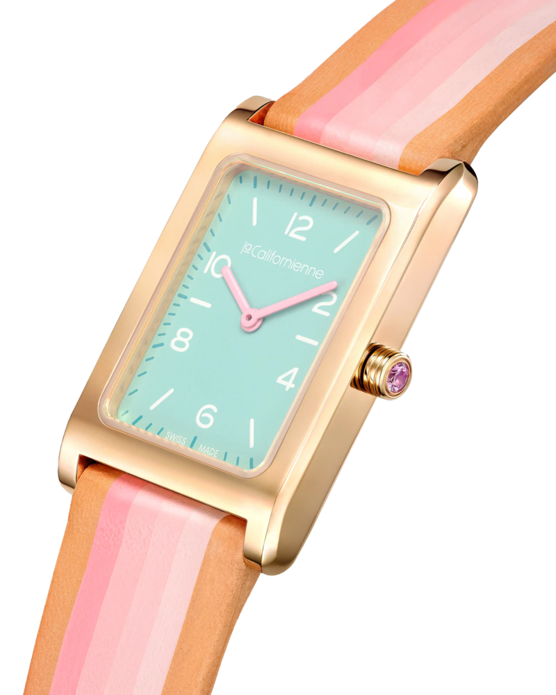 LA CALIFORNIENNE DAYBREAK WATCH LIGHT AQUA BLANC FLAMINGO / PINK OMBRE