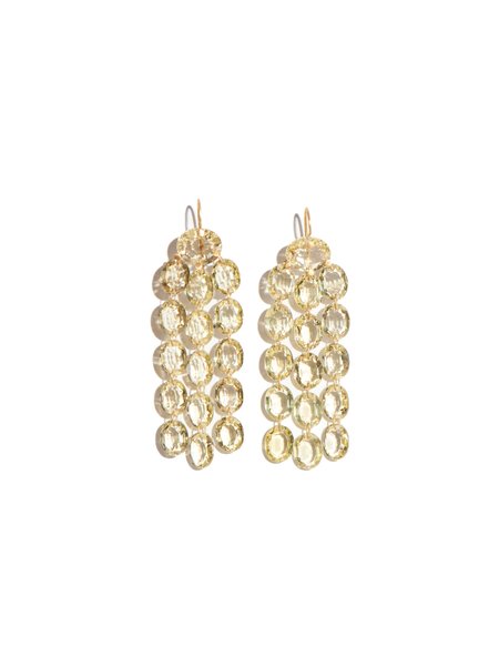 MARIE HÉLÈNE DE TAILLAC LEMON QUARTZ GEM WATERFALL EARRINGS