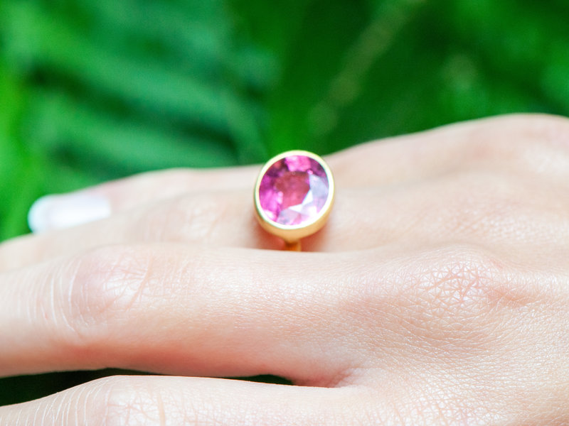 MARIE HÉLÈNE DE TAILLAC PINK TOURMALINE PRINCESS RING