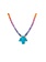 JACQUIE AICHE TURQUOISE THUNDERBIRD ON RAINBOW BEADED NECKLACE