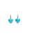 IRENE NEUWIRTH TURQUOISE HEART HUGGIE EARRINGS