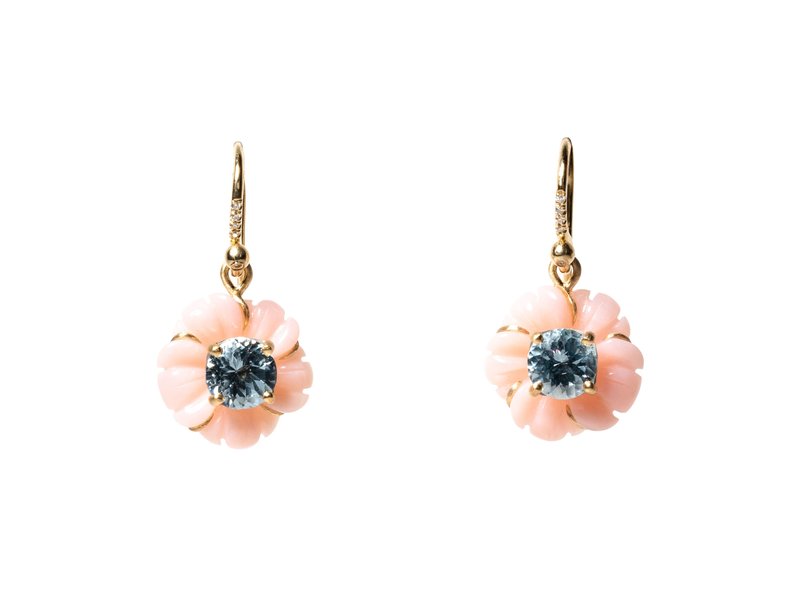 Pink Floral Earrings - Buy Pink Floral Earrings online in India