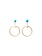 IRENE NEUWIRTH TURQUOISE POST AND PINK OPAL SPHERE GUMBALL EARRINGS