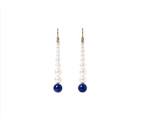  Mnjin Pearl Drop Earrings Handmade Beaded Lips