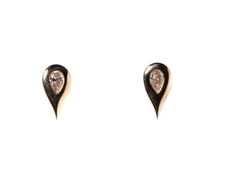 UNIFORM OBJECT DIAMOND THORN STUD EARRINGS