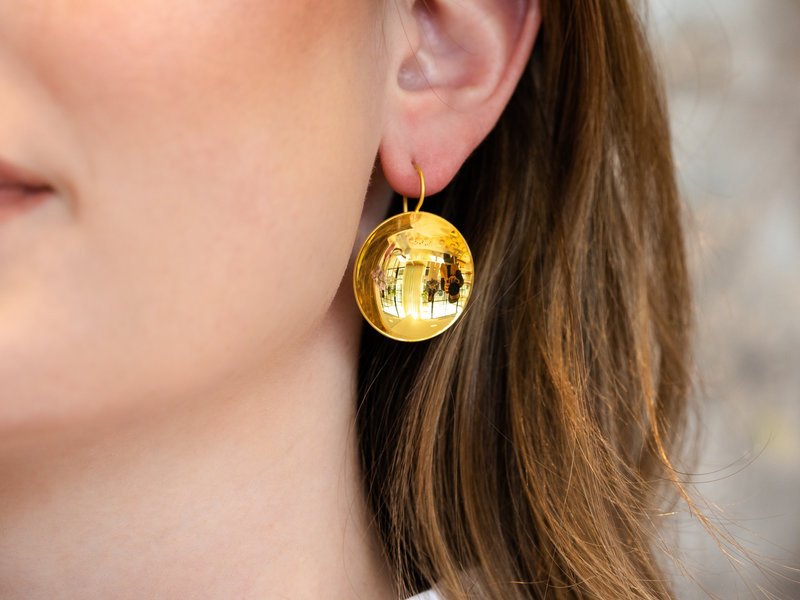 Buy Trendy Alloy Golden Mirror Work Earrings For Women Online In India At  Discounted Prices