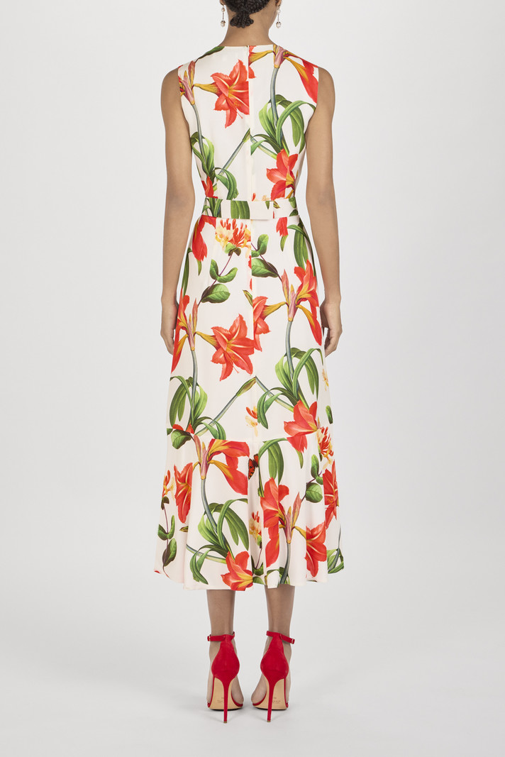 ANDREW GN BELTED MIDI DRESS