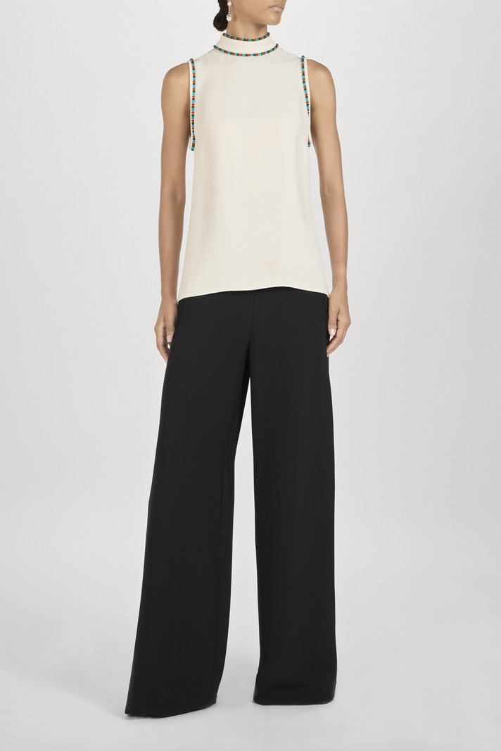 ANDREW GN M-NECK EMBROIDERED BLOUSE