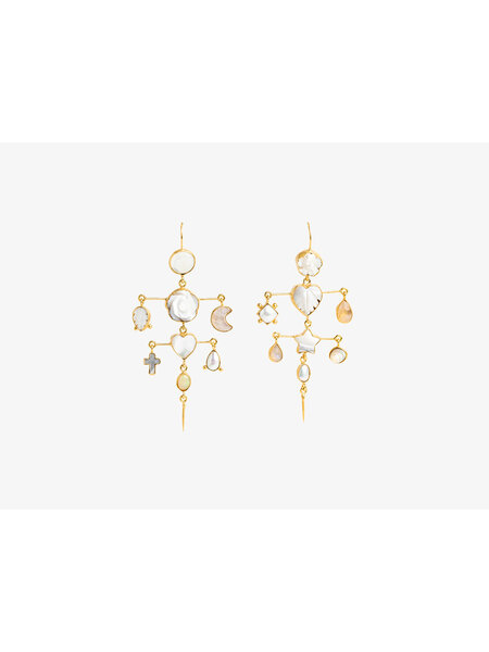 GRAINNE MORTON LAYERED VICTORIAN DROP EARRING