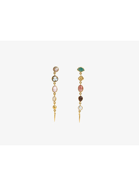 GRAINNE MORTON FIVE CHARM WITH VICTORIAN DROP EARRING