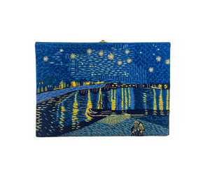 Van Gogh Black Strapped – Designer Clutch Bags