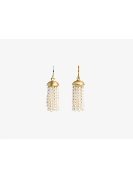 IRENE NEUWIRTH SHORT TASSEL EARRINGS