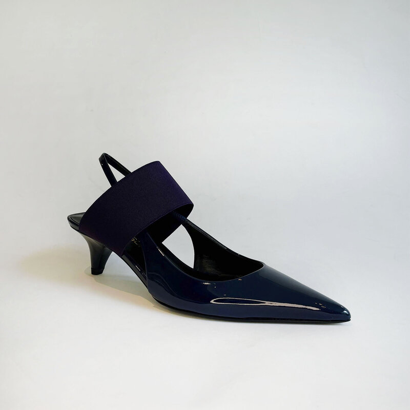Blue slingback hotsell kitten heels