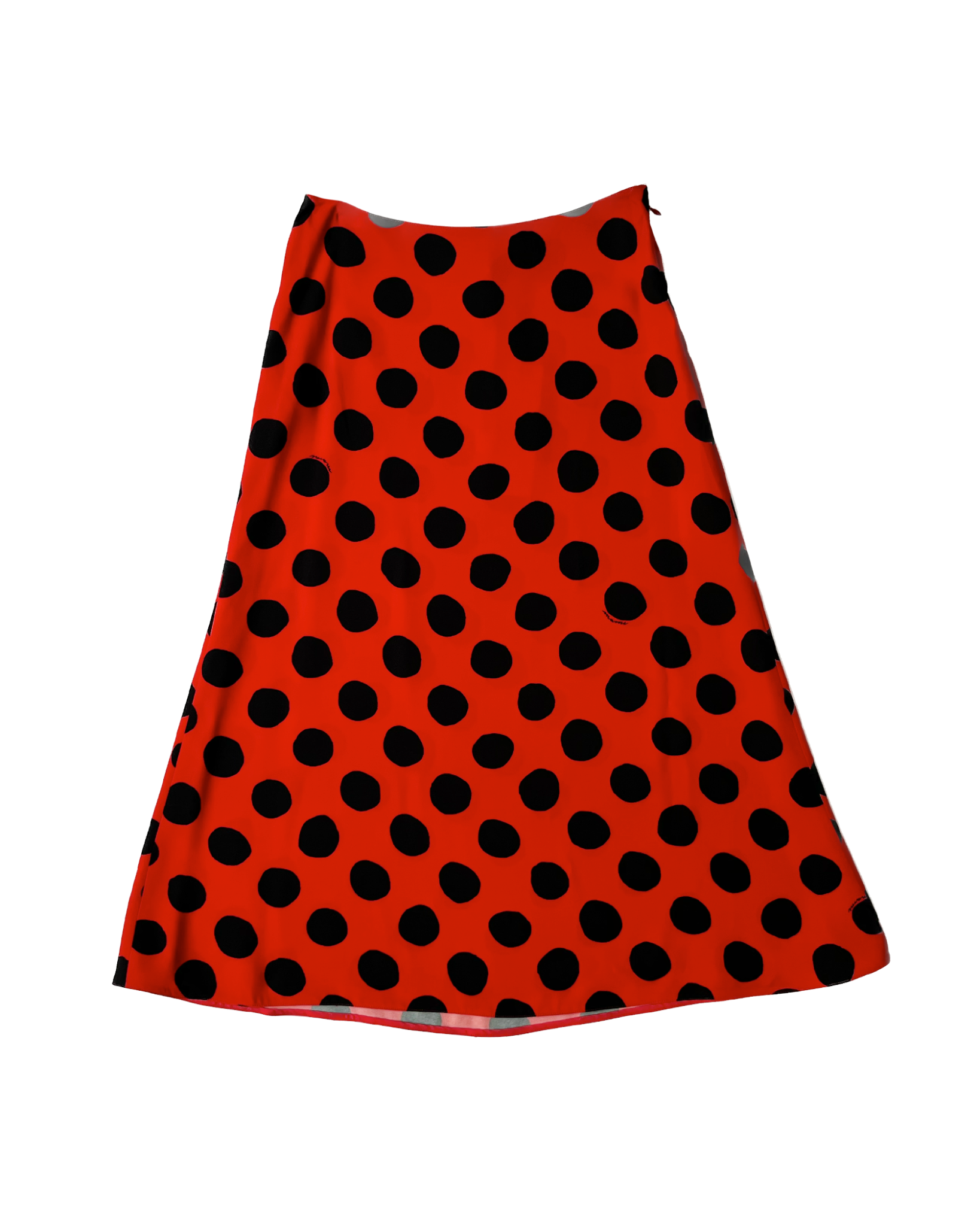 Polka Dot Cady Midi Dress in Red - Marni