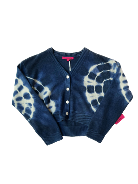 Mohair Jacquard Cardigan / Birds Eye