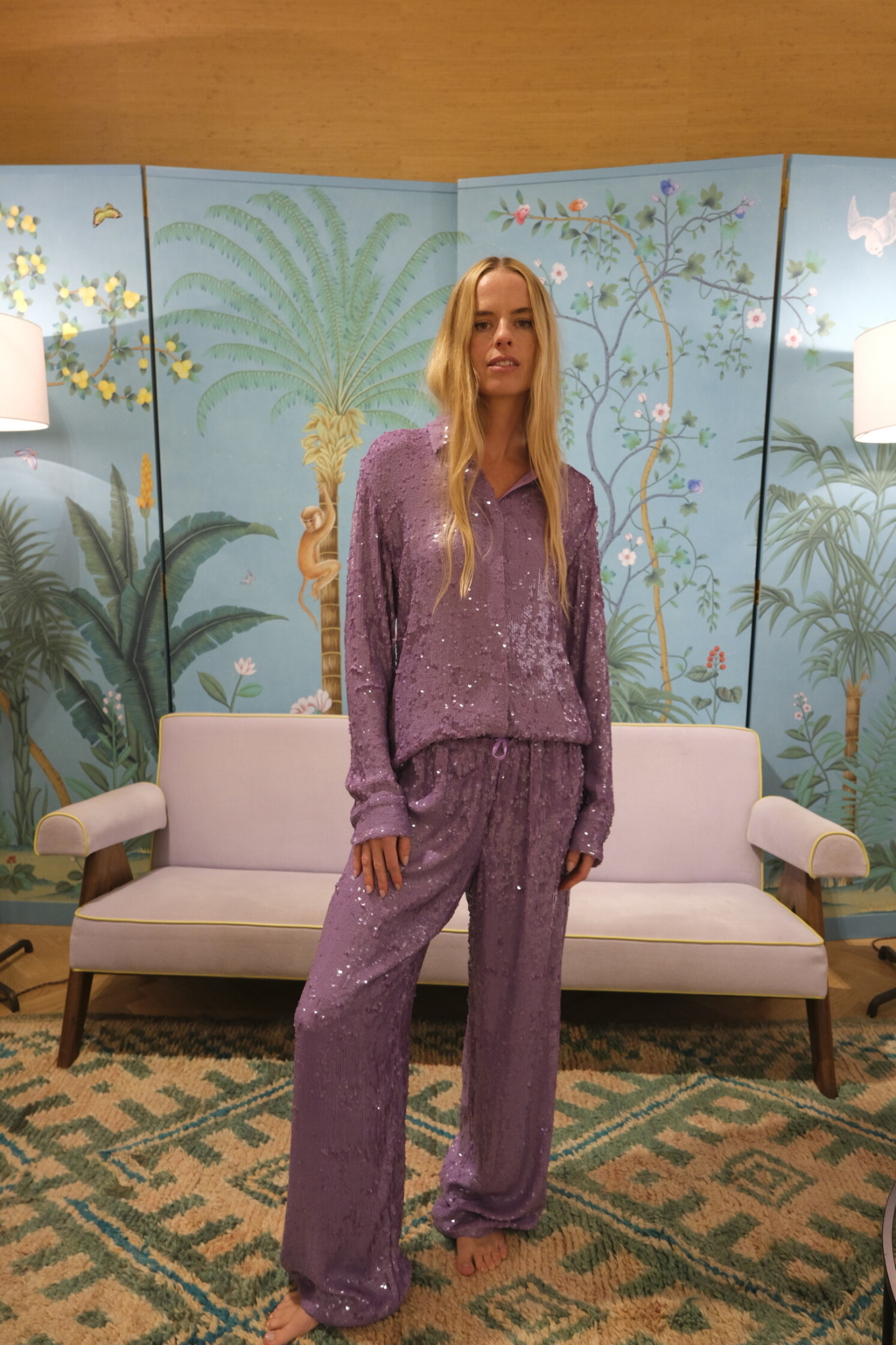 DRIES VAN NOTEN SEQUIN BUTTON DOWN BLOUSE Capitol