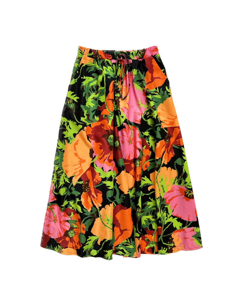 LA DOUBLE J HIGH WAISTED FLORAL PRINTED SKIRT