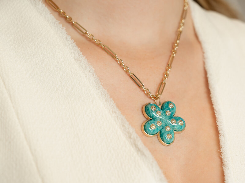 BRENT NEALE PETAL FLOWER NECKLACE