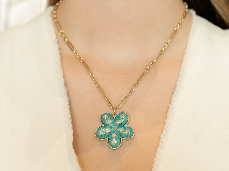 BRENT NEALE PETAL FLOWER NECKLACE