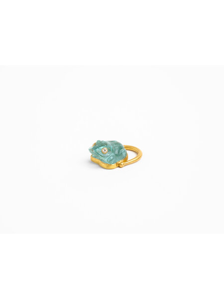 MUNNU THE GEM PALACE MUNNU THE GEM PALACE  AQUAMARINE  FROG RING