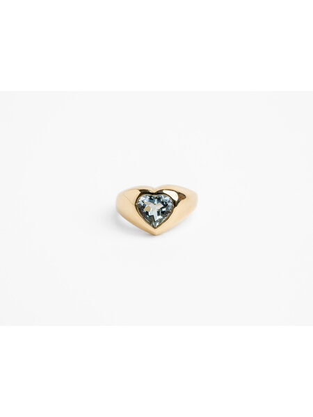 JACQUIE AICHE HEART SIGNET RING