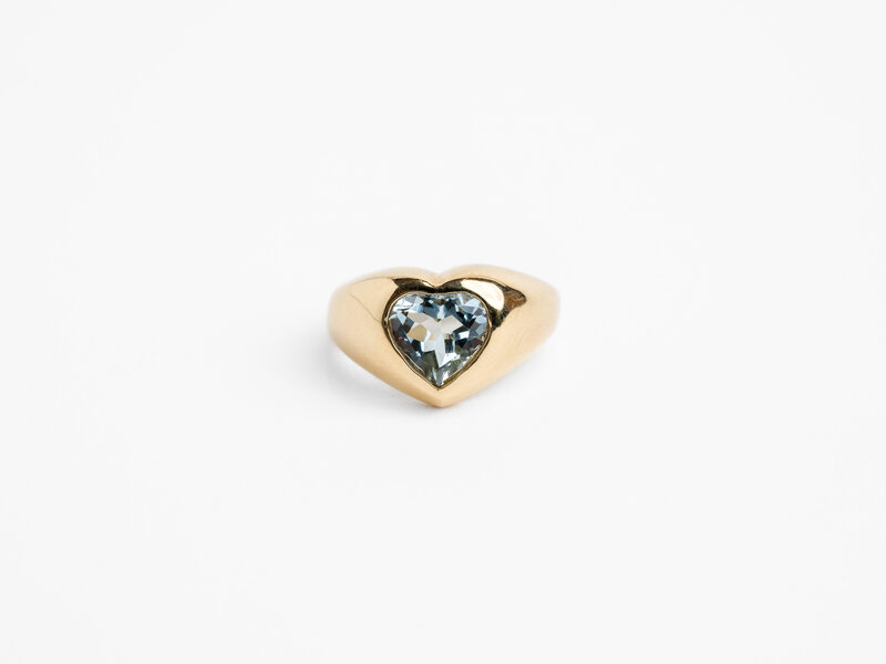 JACQUIE AICHE HEART SIGNET RING