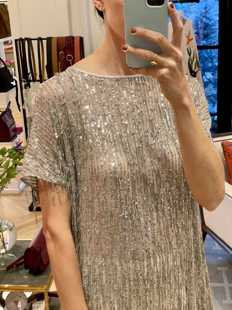 PETER COHEN SEQUIN SWEATER DRESS