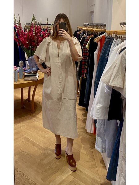 CO OVERSIZED CAPE MIDI DRESS