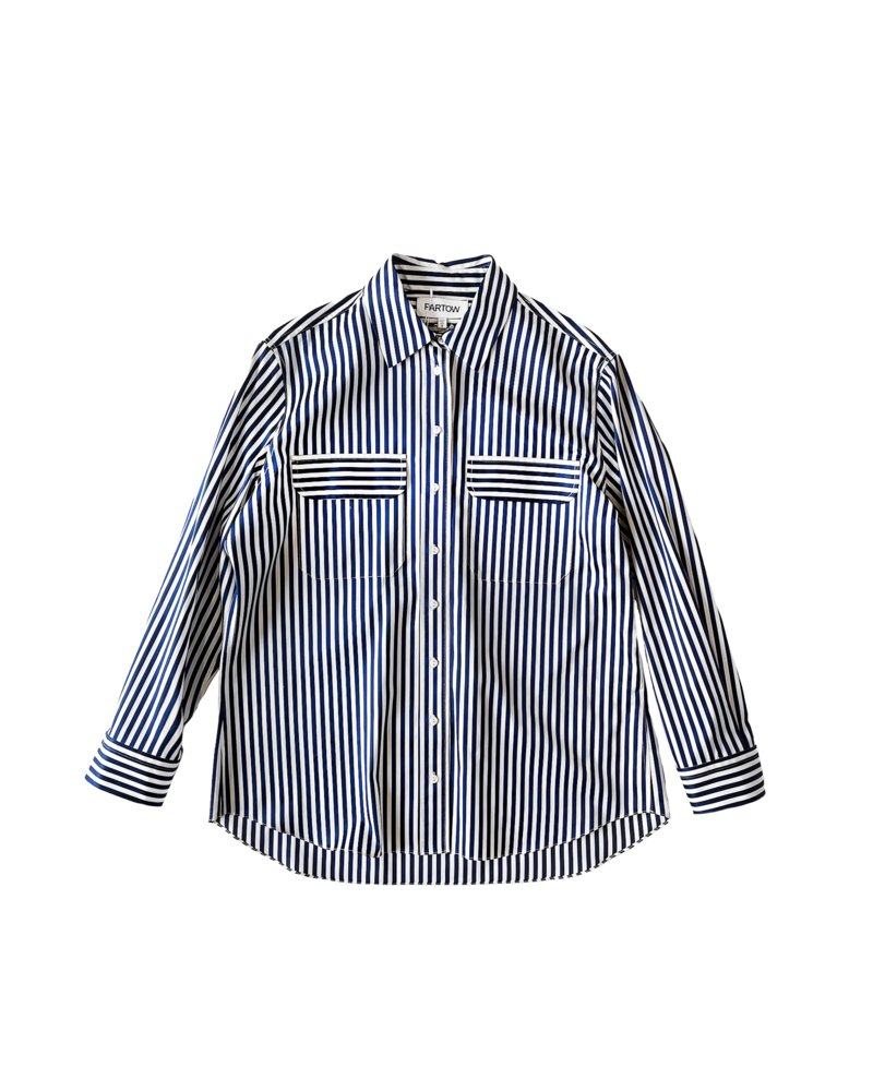 PARTOW COTTON STRIPE MACY SHIRT